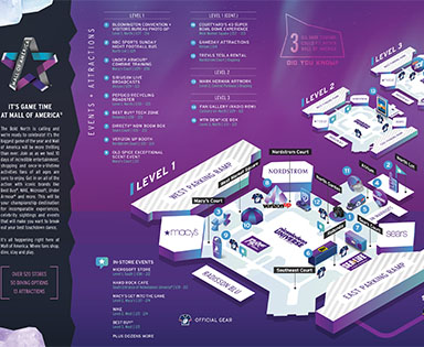 Mall of America bold north big game event map