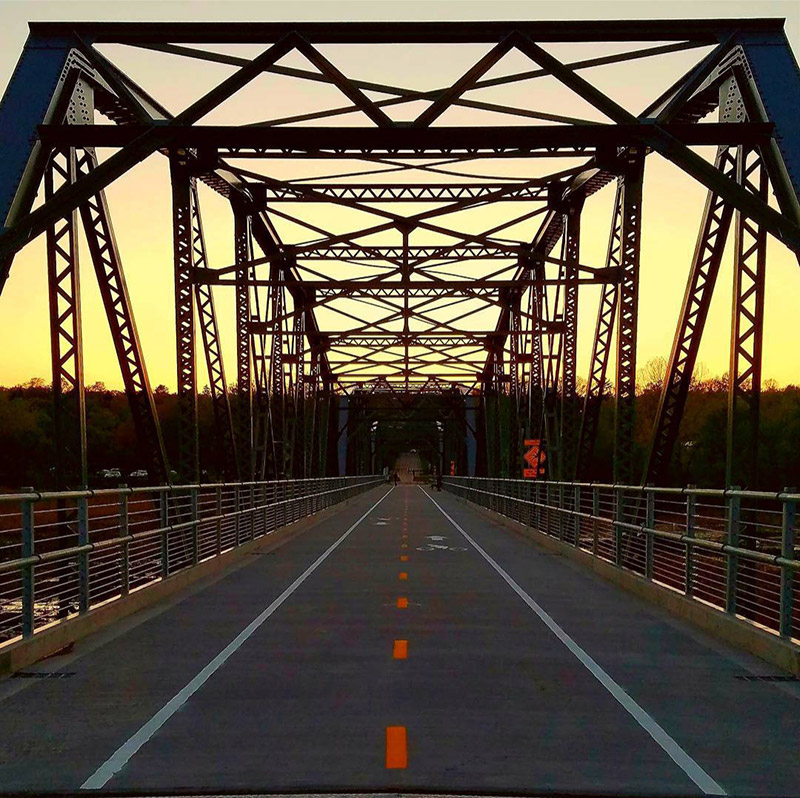Sunrise looking over Cedar Avenue Bridge