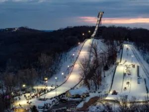 image of bush lake ski jump in bloomington
