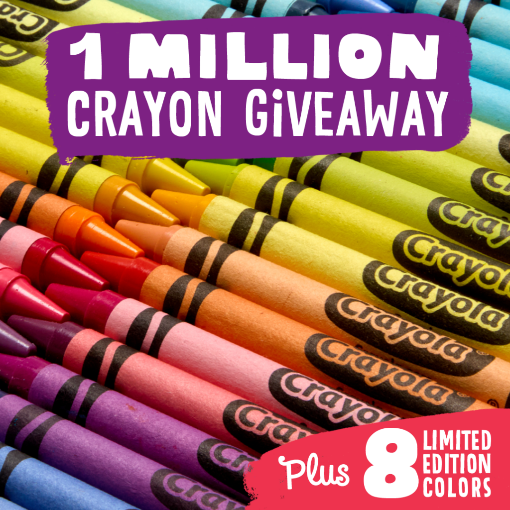 A rainbow of Crayola crayons