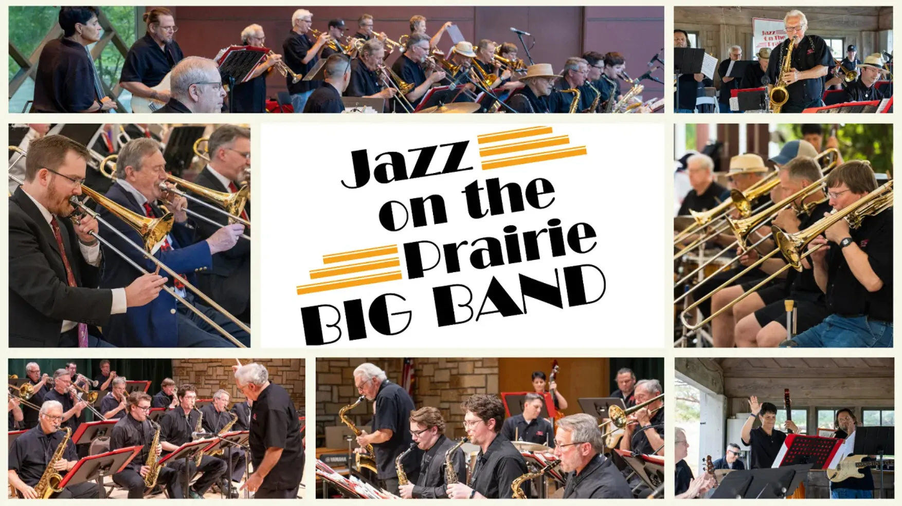 Collage of brass band performances