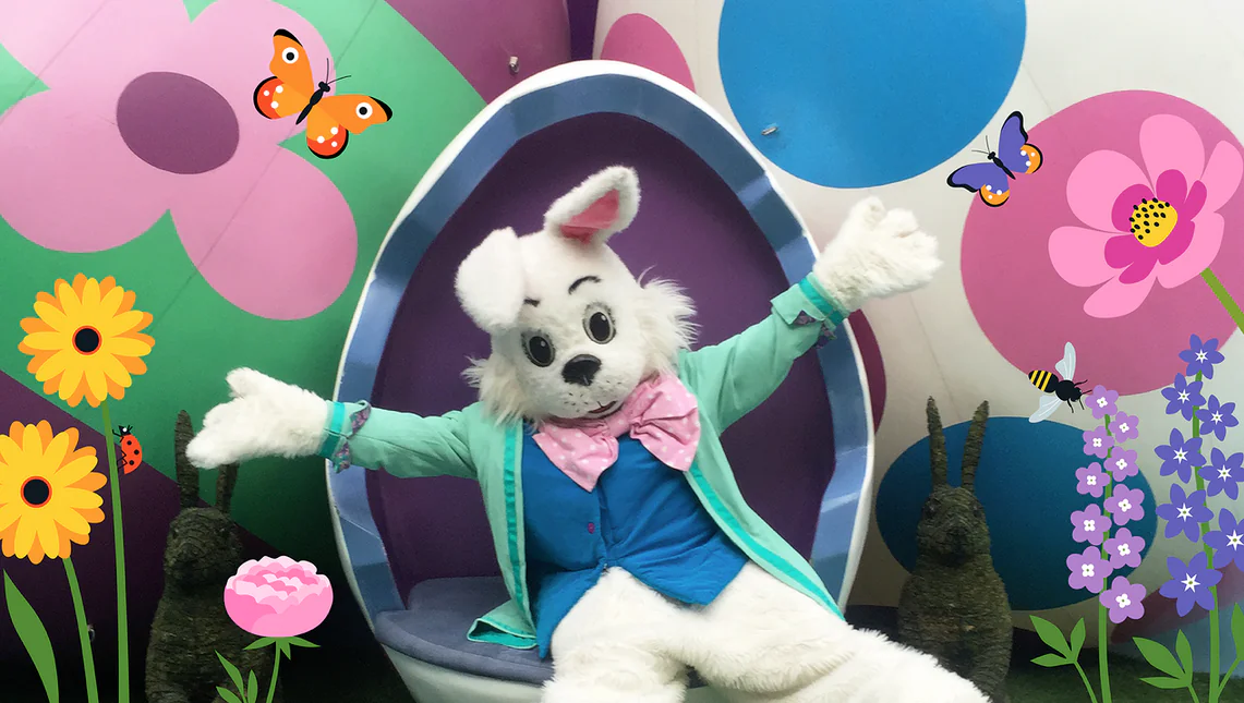 image of easter bunny at mall of america